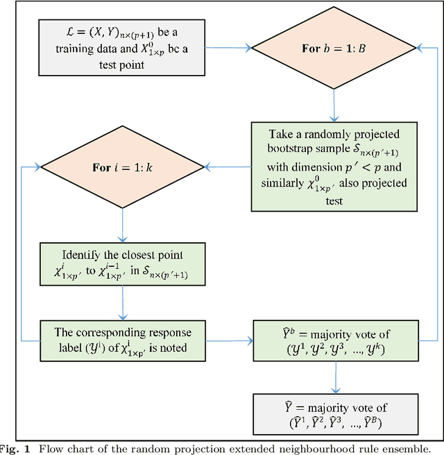 Figure 1 for A Random Projection k Nearest Neighbours Ensemble for Classification via Extended Neighbourhood Rule