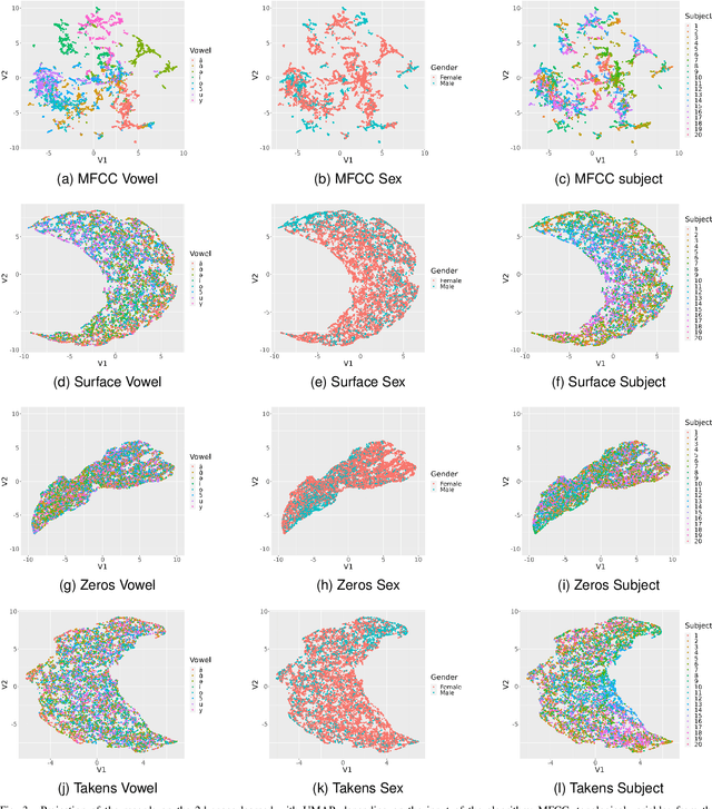 Figure 3 for Topological data analysis of human vowels: Persistent homologies across representation spaces