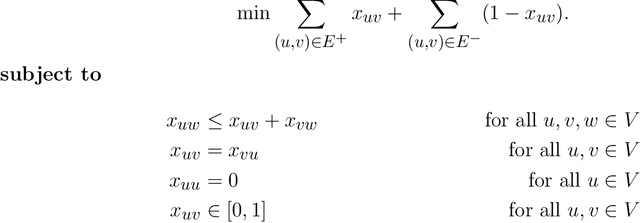 Figure 1 for Four Algorithms for Correlation Clustering: A Survey
