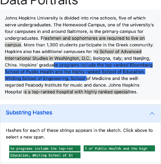 Figure 1 for Data Portraits: Recording Foundation Model Training Data