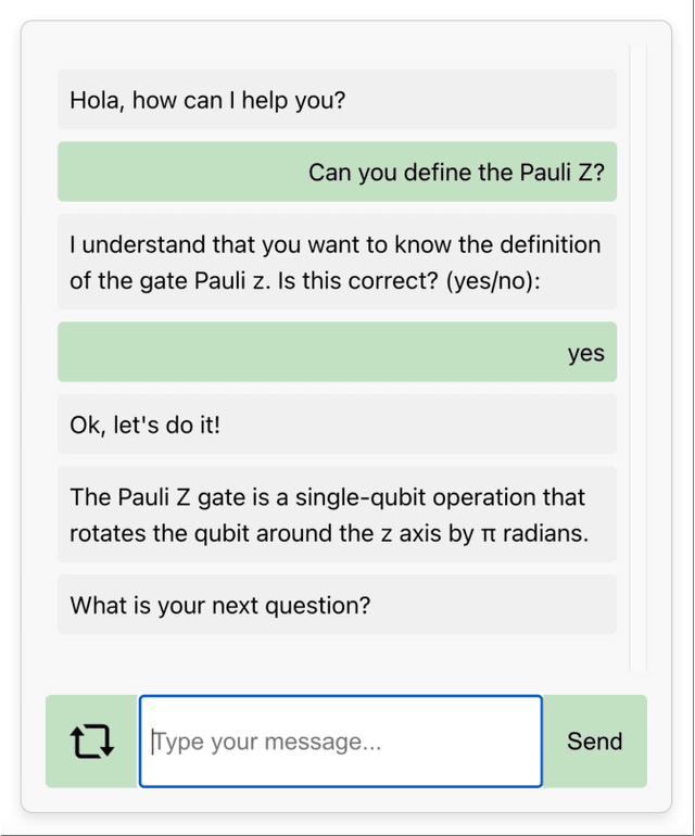 Figure 2 for C4Q: A Chatbot for Quantum
