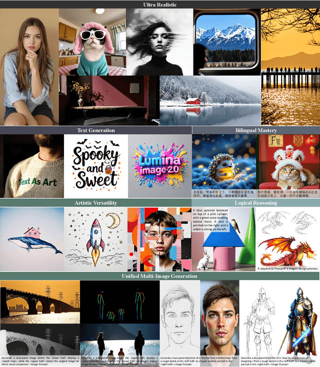 Figure 1 for Lumina-Image 2.0: A Unified and Efficient Image Generative Framework